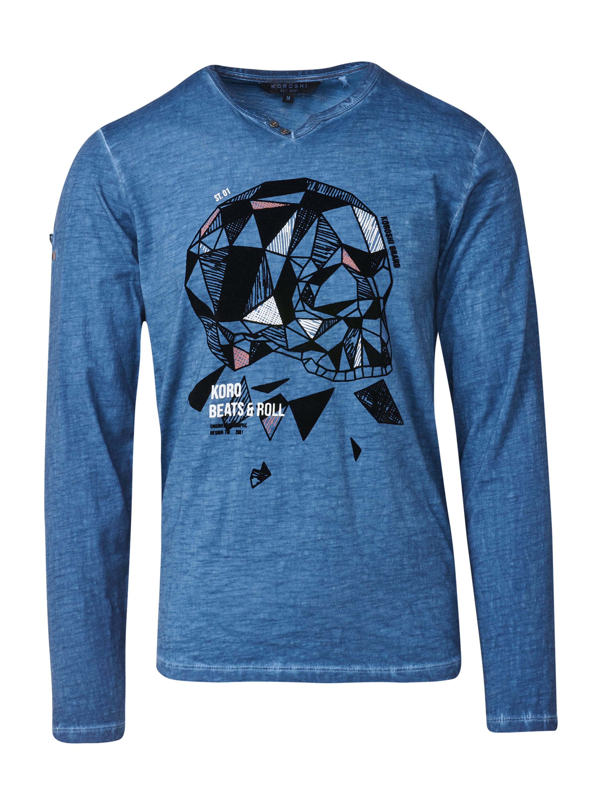 KOROSHI Μπλουζάκι σε μπλε: μπροστά