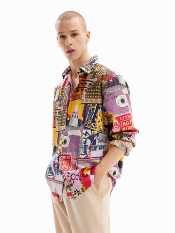 Desigual Comfort fit Button Up Shirt in Mixed colors