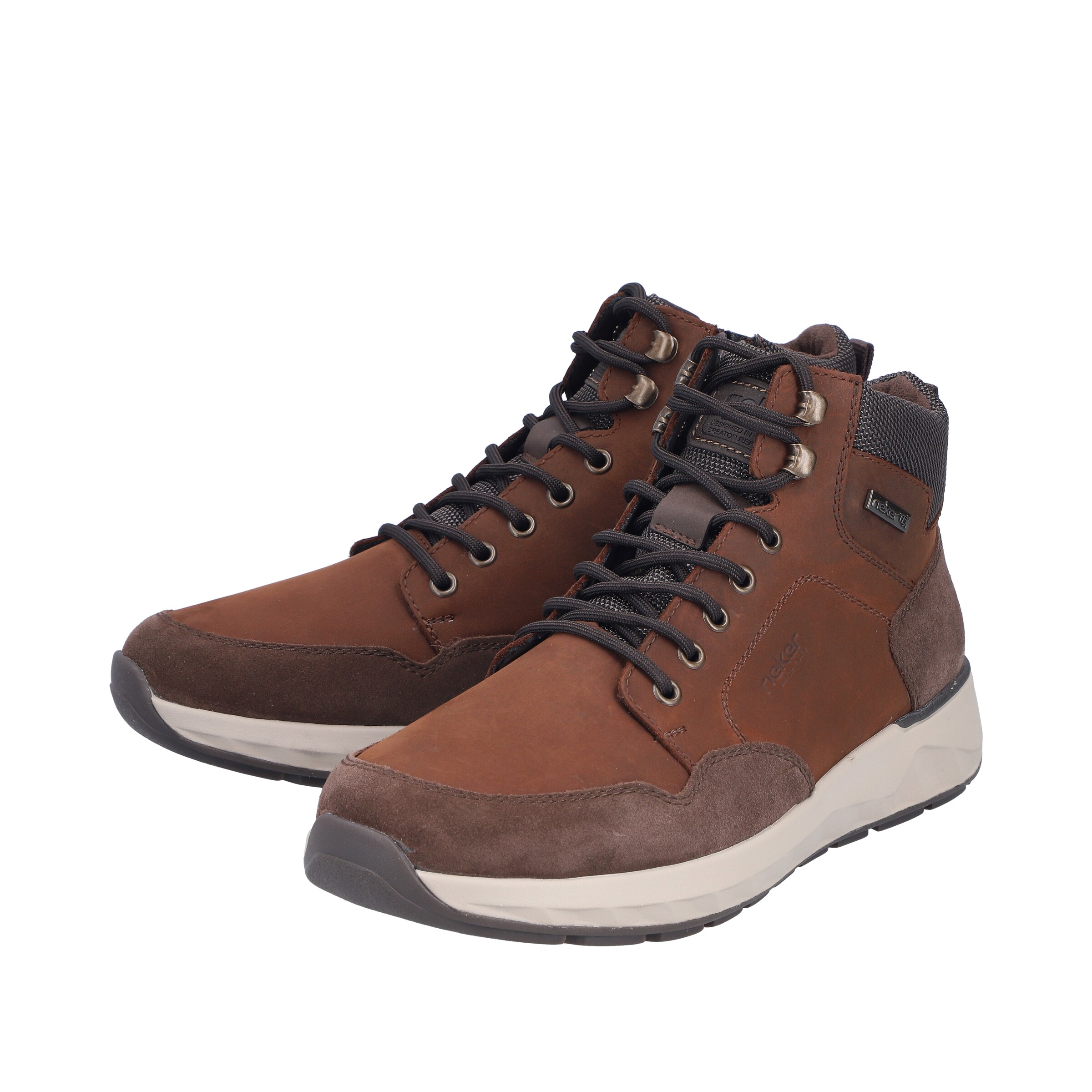 Bottes à lacets Rieker en marron