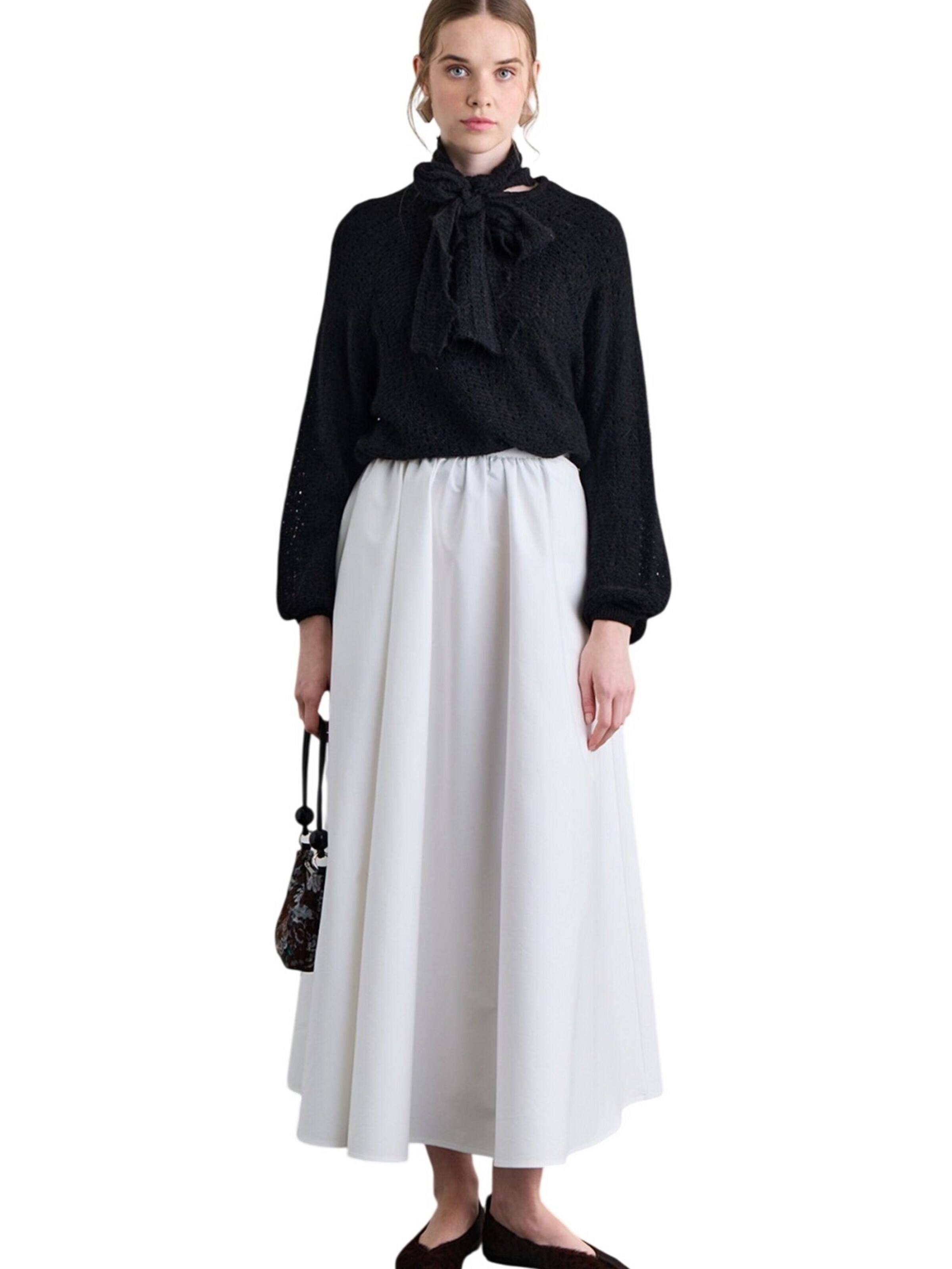 MANUKA Sticktop‌‌‌ in Schwarz: Vorderseite