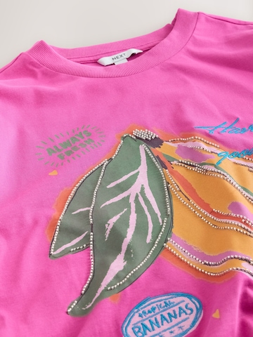 Next Тениска 'Beaded Banana' в розово