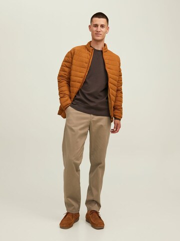 JACK & JONES Loose fit Chino trousers 'JJKane Bowie' in Beige