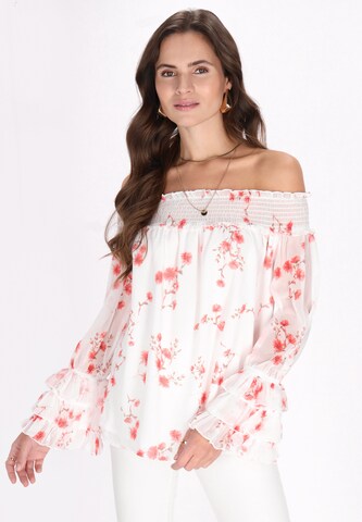 faina - Blusa 'Fashion Look' en blanco: frente