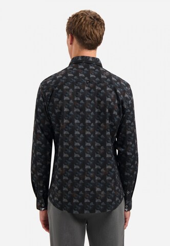 No Excess Regular fit Button Up Shirt in Blue