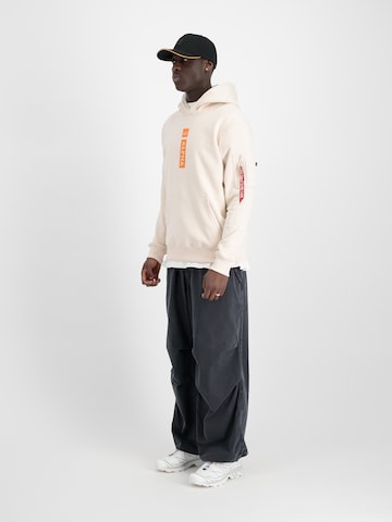 ALPHA INDUSTRIES Sweatshirt 'Alpha PP' in White