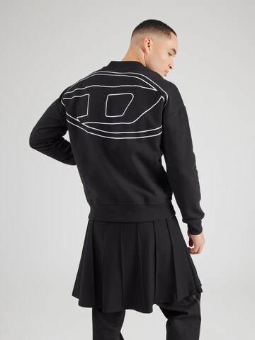 DIESEL Sweatshirt 'S-ROB-MEGOVAL-D' in Schwarz: Vorderseite