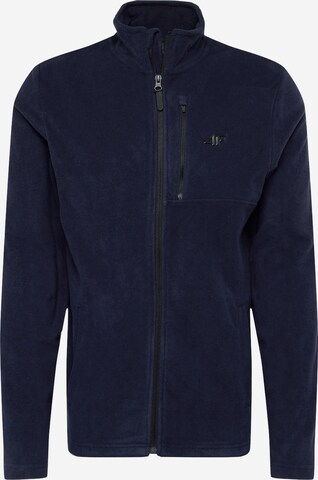 4F Athletic Fleece Jacket in Blue: front