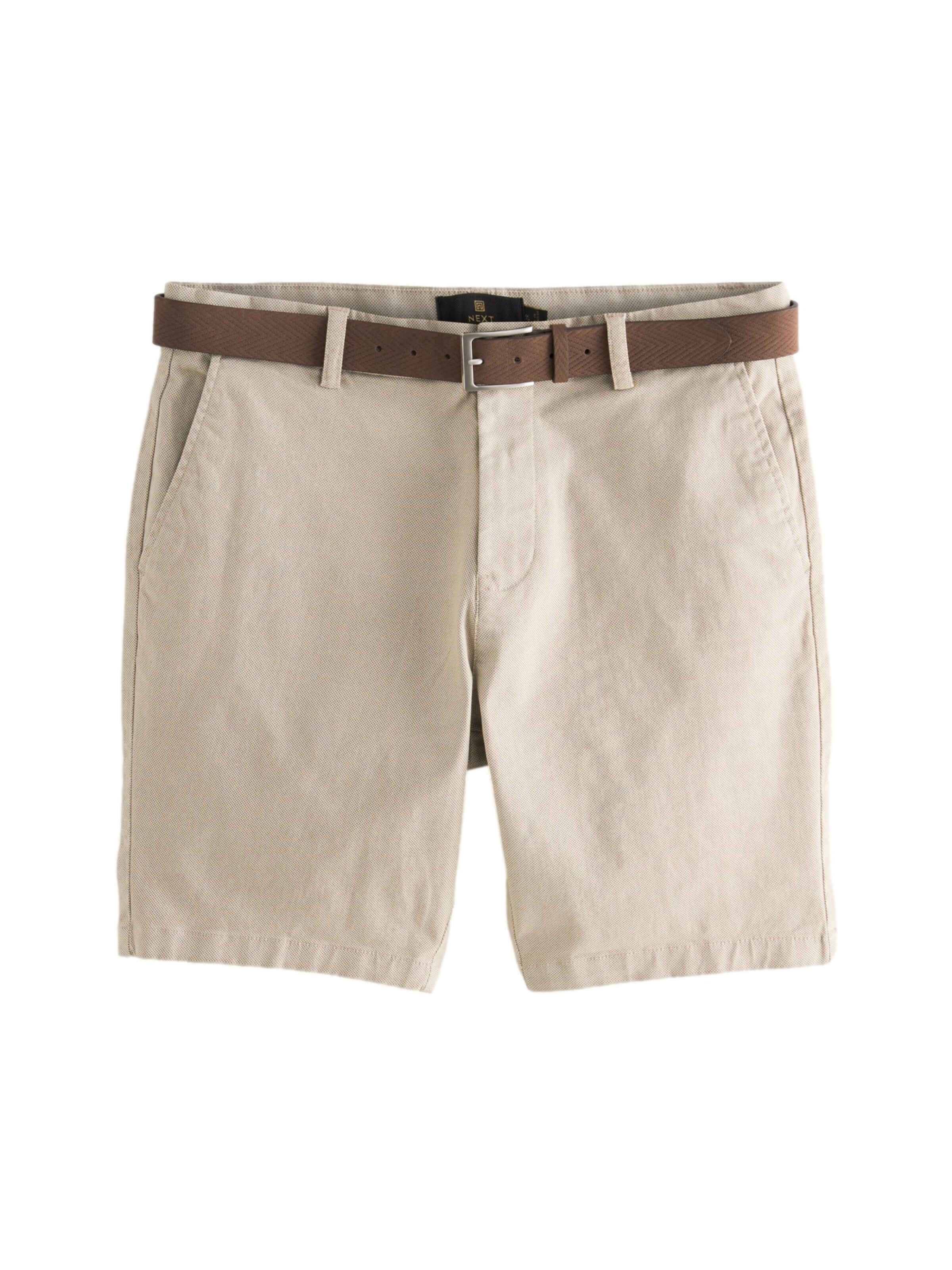 smėlio Next „Chino“ stiliaus kelnės: priekis