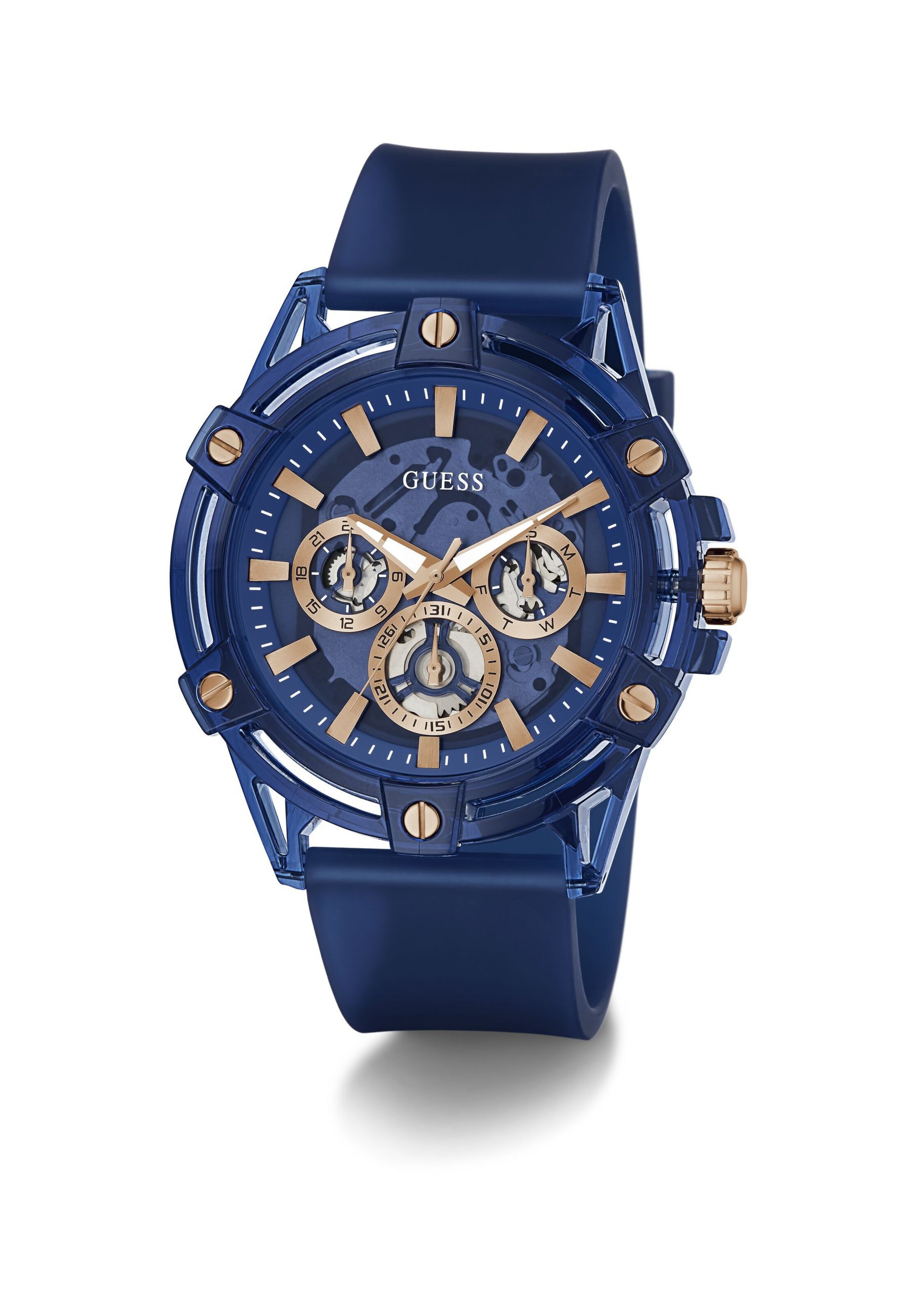 Montre à affichage analogique ' KING ' GUESS en bleu