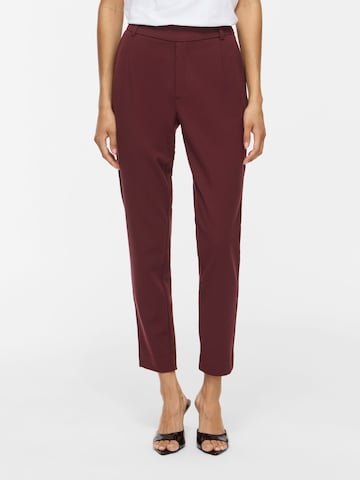 VILA - Slimfit Pantalón plisado 'VARONE' en rojo: frente