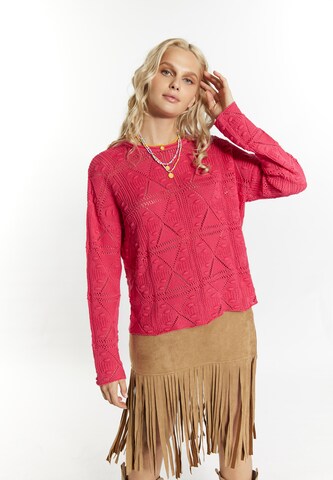 IZIA Sweater 'Eyota' in Pink: front