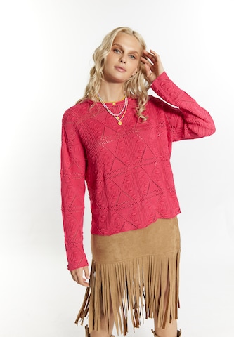 Pull-over 'Eyota' IZIA en rose : devant