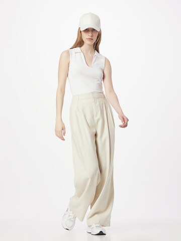 Wide leg Pantaloni con pieghe di GAP in beige