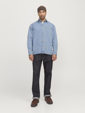 R.D.D. ROYAL DENIM DIVISION Regular fit Button Up Shirt in Blue