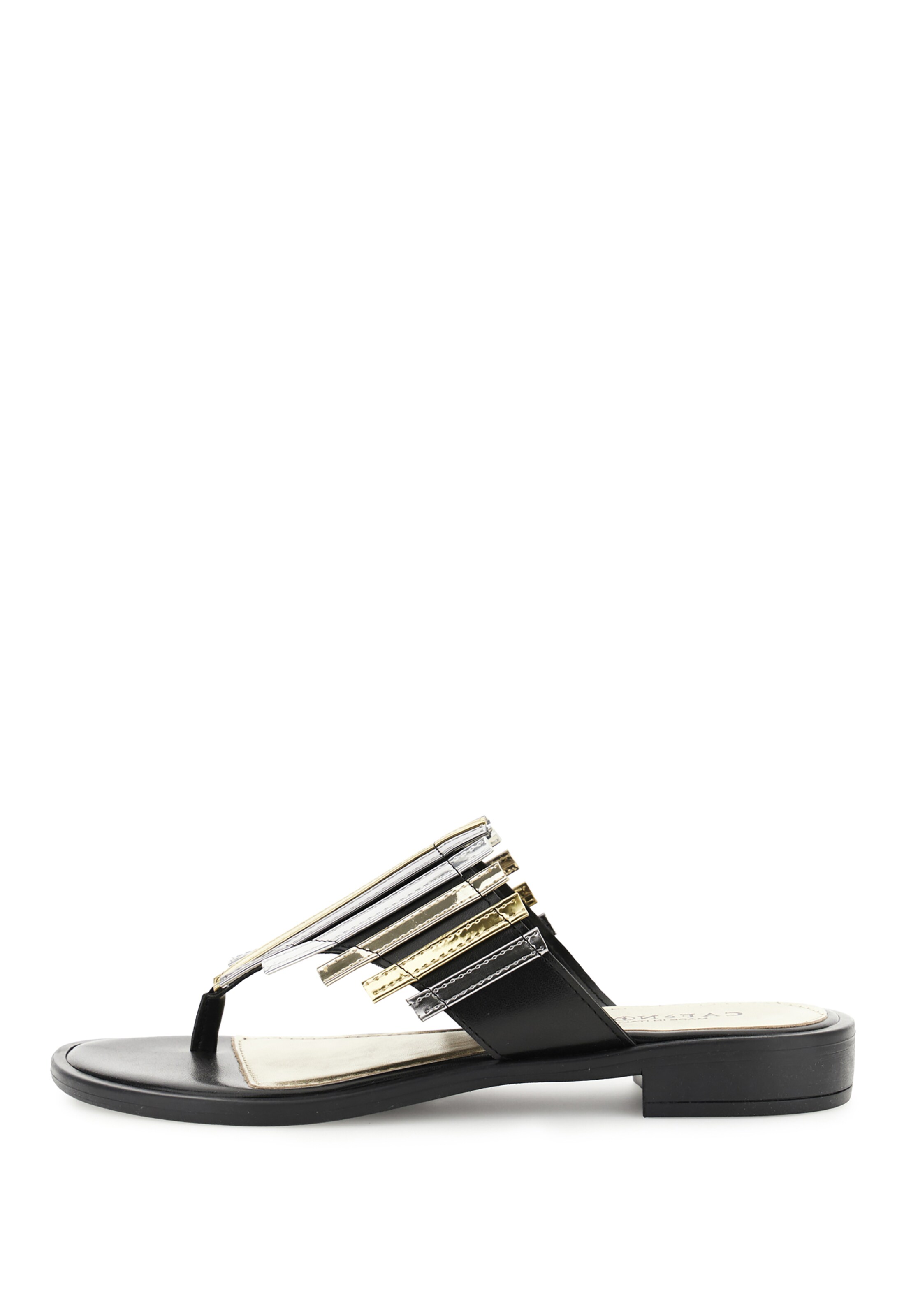 Sandalo di CAFè NOIR in nero: frontale