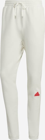 ADIDAS PERFORMANCE Спортен панталон в червено / перлено бяло, Преглед на продукта