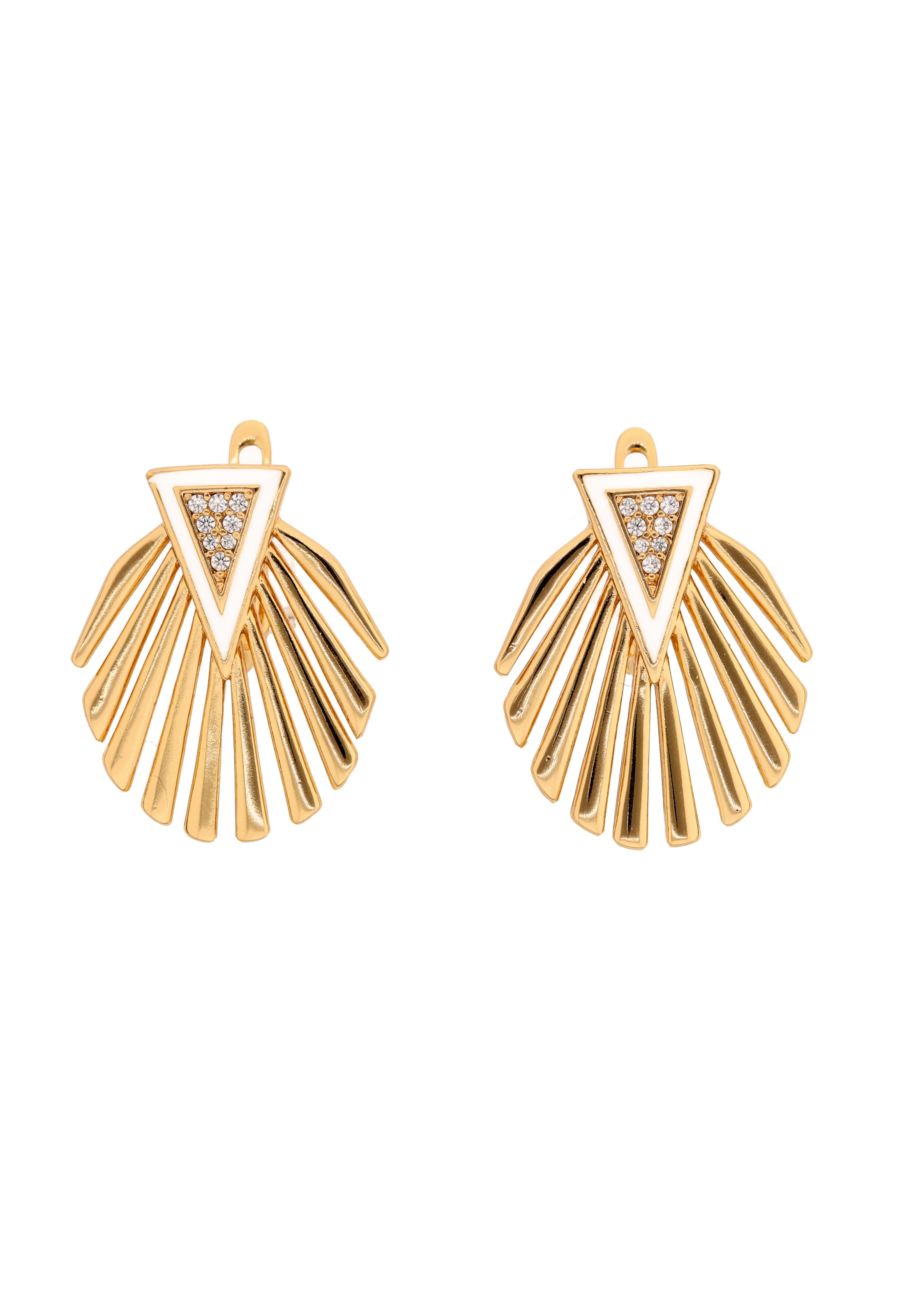 IZIA - Pendientes en oro: frente