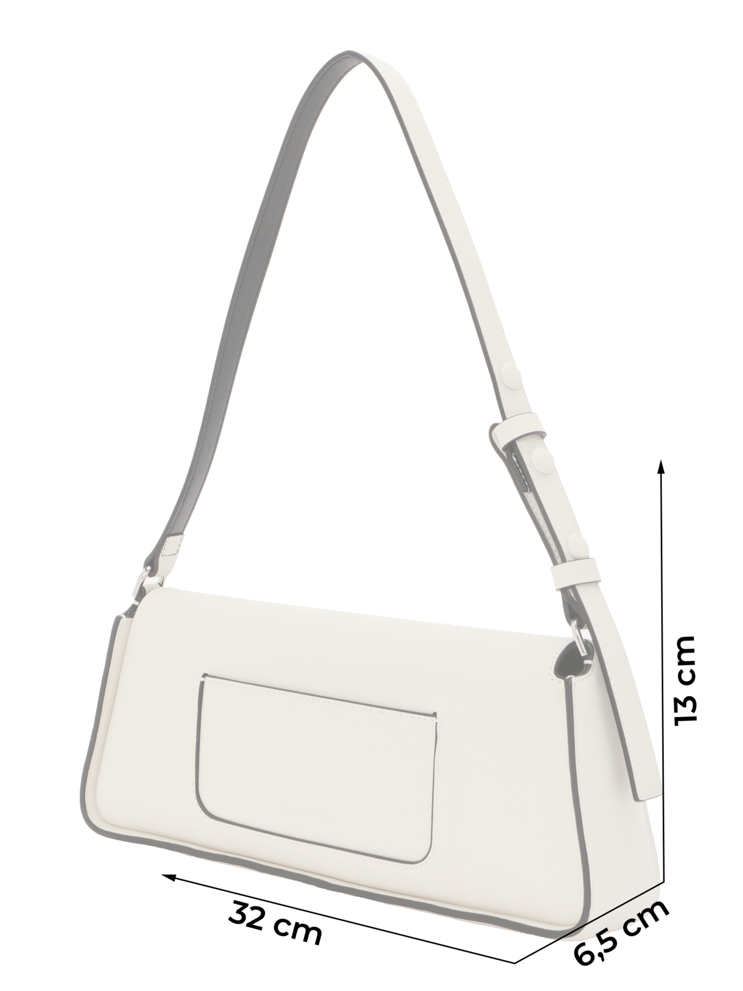 Borsa a spalla 'K/SIGNATURE' di Karl Lagerfeld in bianco