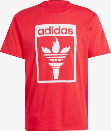 ADIDAS ORIGINALS Shirt 'Trefoil Torch' in Rood: voorkant