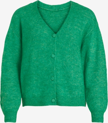 VILA Knit Cardigan 'Jamina' in Green: front