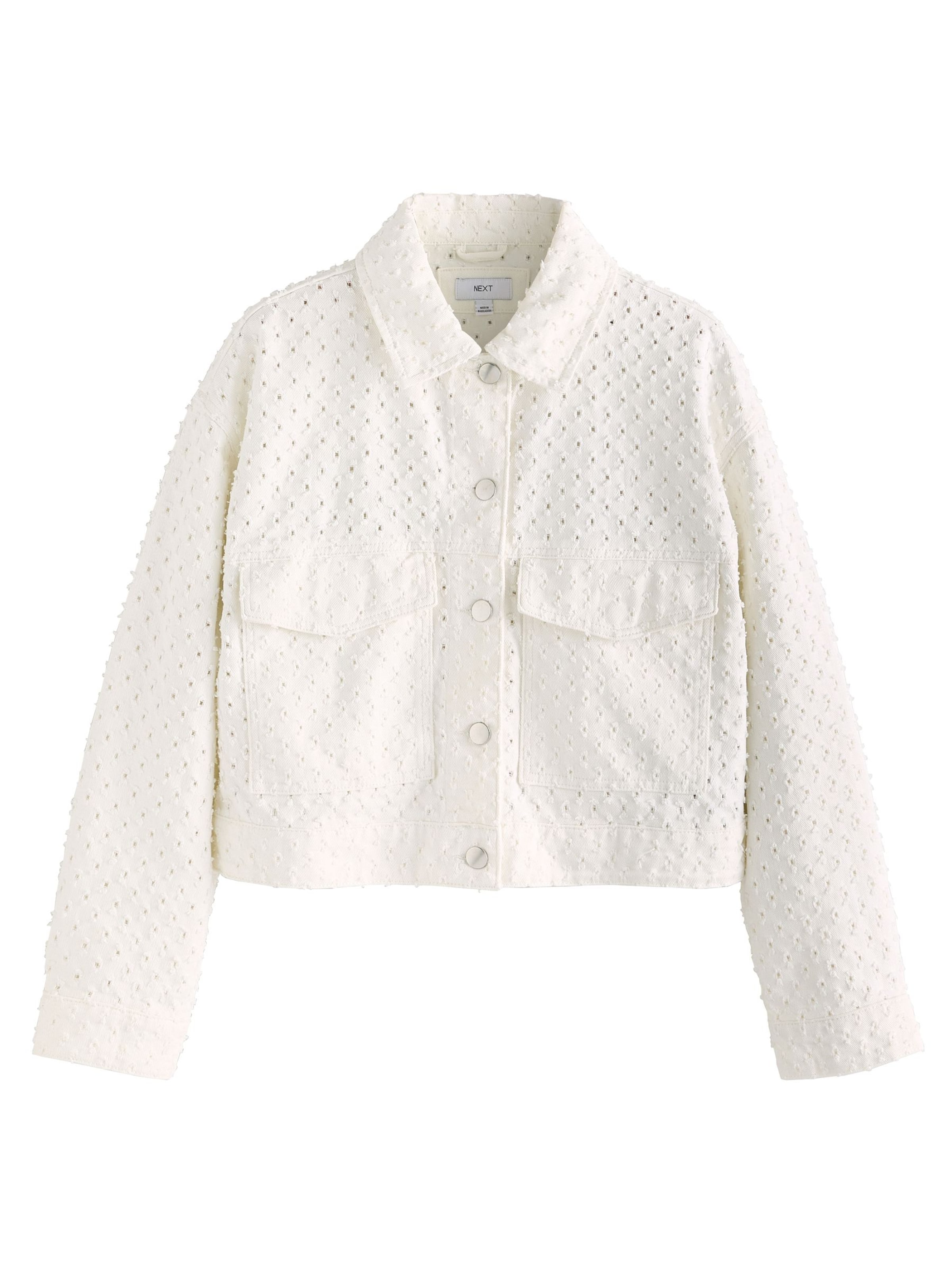 Next Starpsezonu jaka, krāsa - balts džinsa, Preces skats