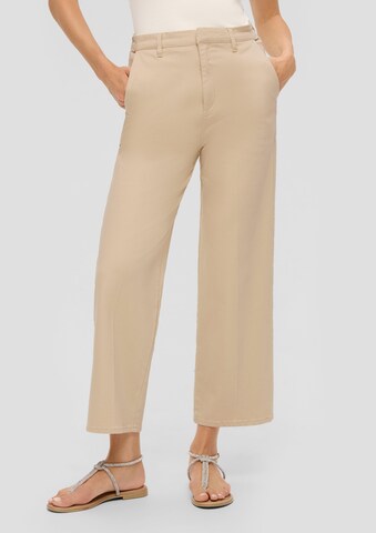 s.Oliver BLACK LABEL Wide leg Jeans 'Suri' in Beige: voorkant