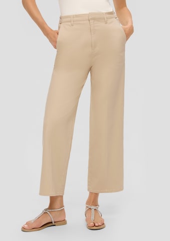 s.Oliver BLACK LABEL Wide leg Jeans 'Suri' in Beige: front