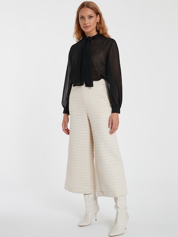 Ana Alcazar Wide leg Trousers ' Savony ' in White