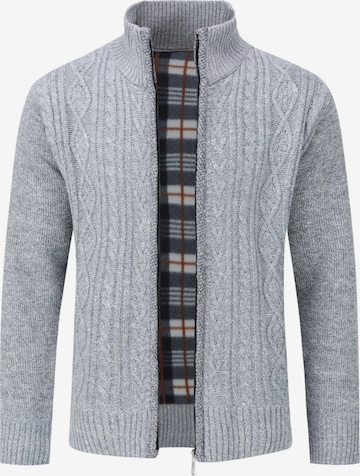 YOUTHUP Strickjacke 'Wertigkeit' in Grau: Vorderseite