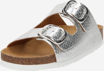 SCHOLL Mules 'NOELLE' in Silver: front