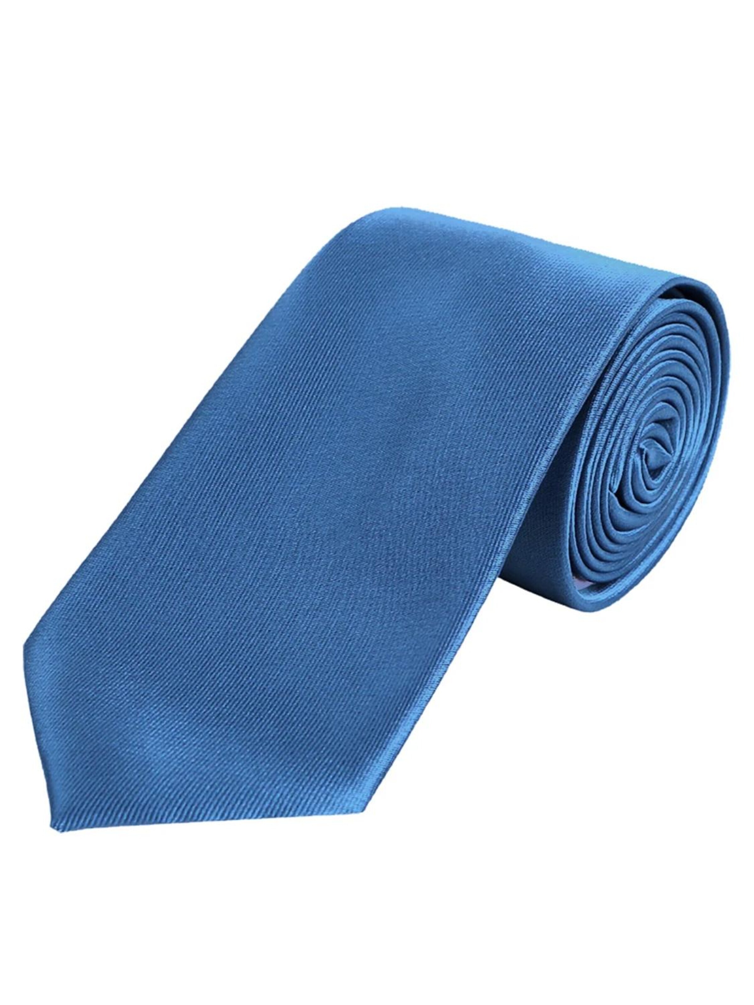 DonDon Tie 'DonDon Herren Krawatte 7 cm klassische handgefertigte Business Krawatte - Blau' in One size in Blue, Item view