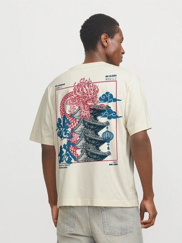 JACK & JONES Shirt 'JORDRAGON' in Beige: voorkant