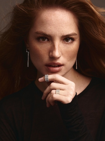REYTEL Earrings 'LINEA' in Silver: front