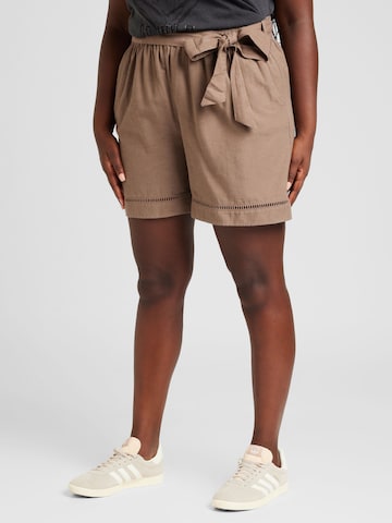 ONLY Carmakoma Loose fit Pants 'Jupiter' in Brown: front