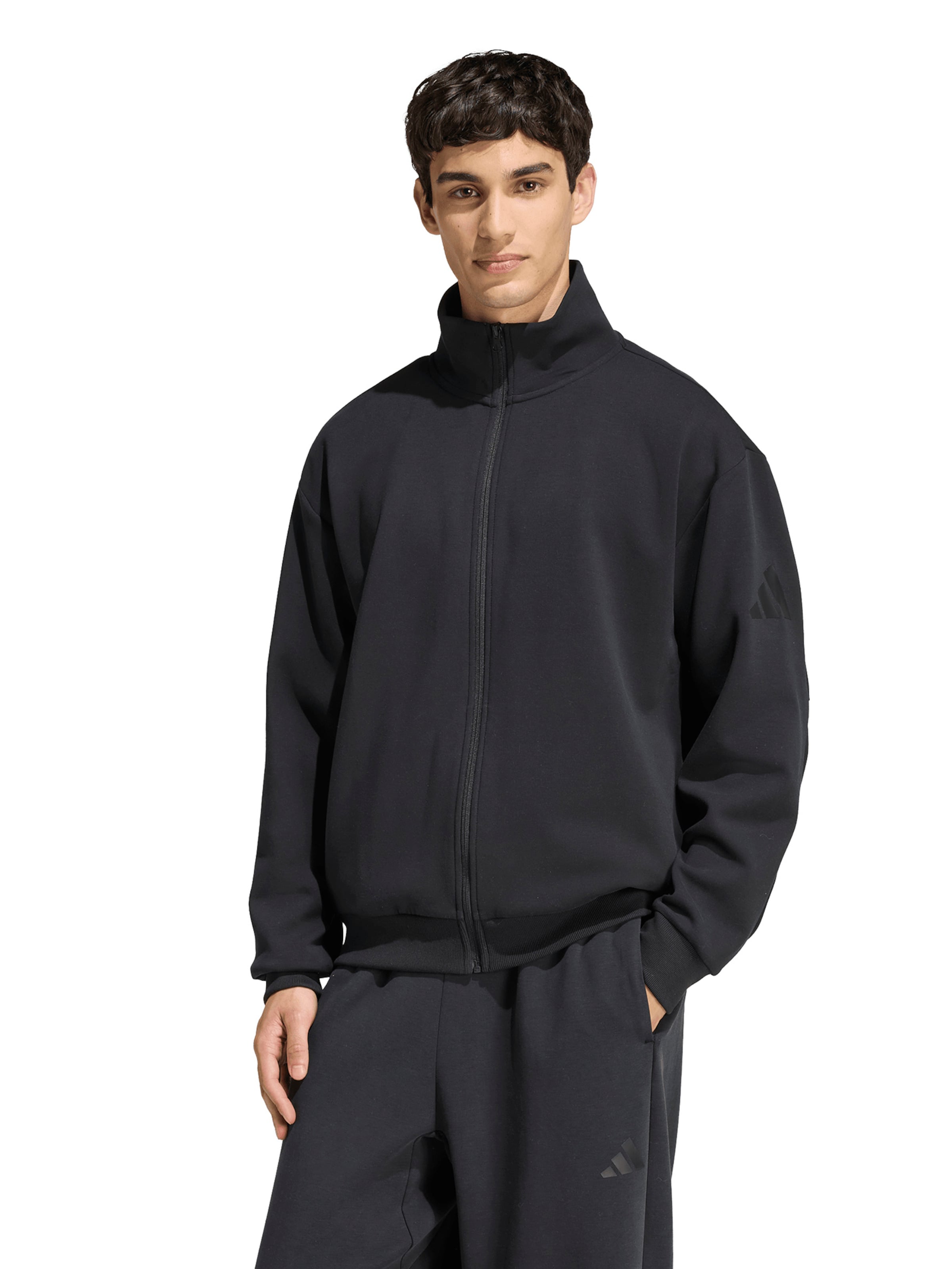 ADIDAS SPORTSWEAR Športová mikina 'Soft Lux' - Čierna: predná strana