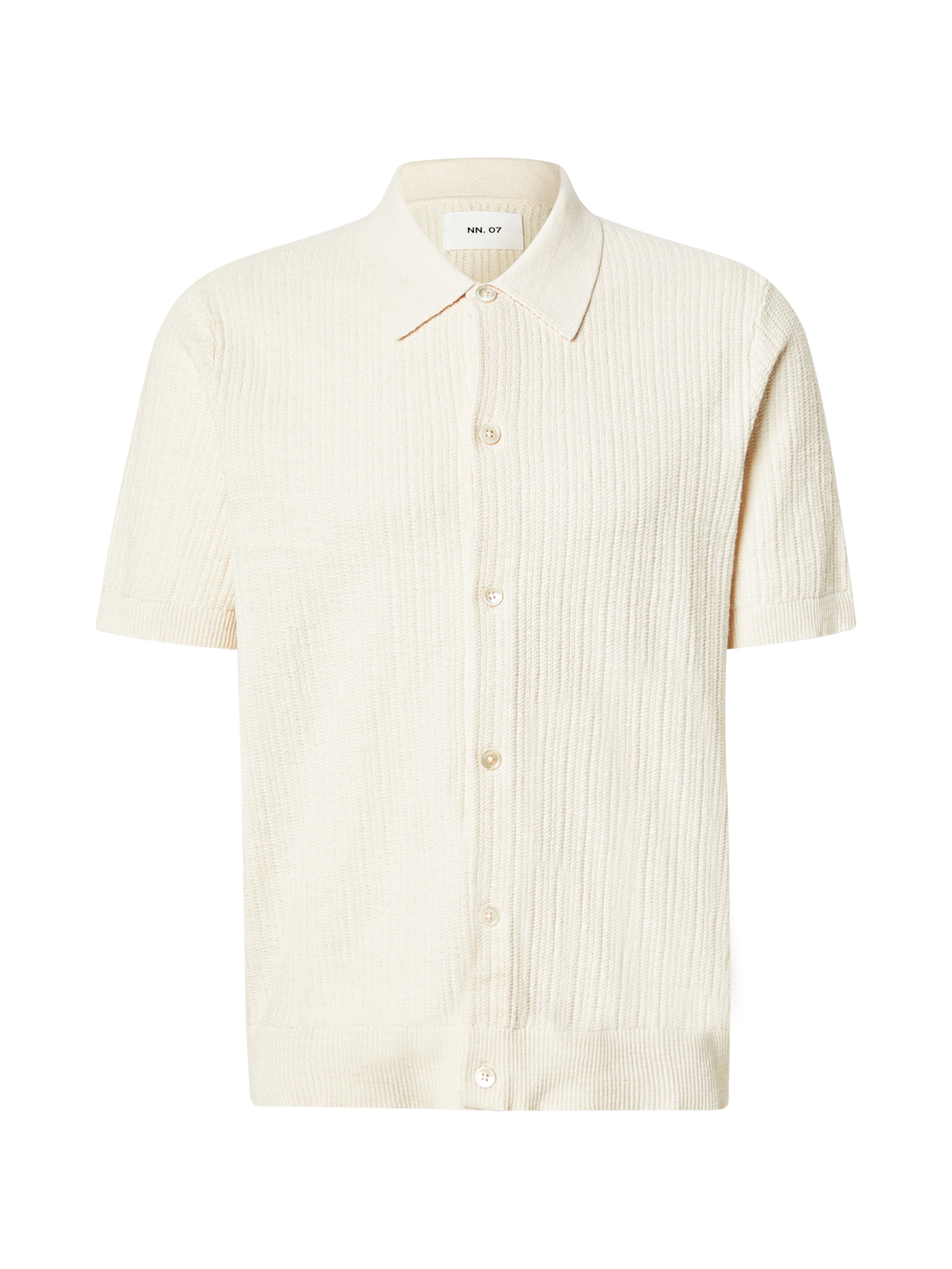 NN07 Regular fit Риза 'Nolan' в бежово: отпред