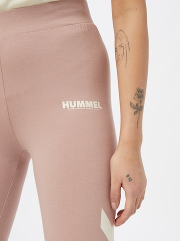 Hummel Skinny Sportbroek in Roze