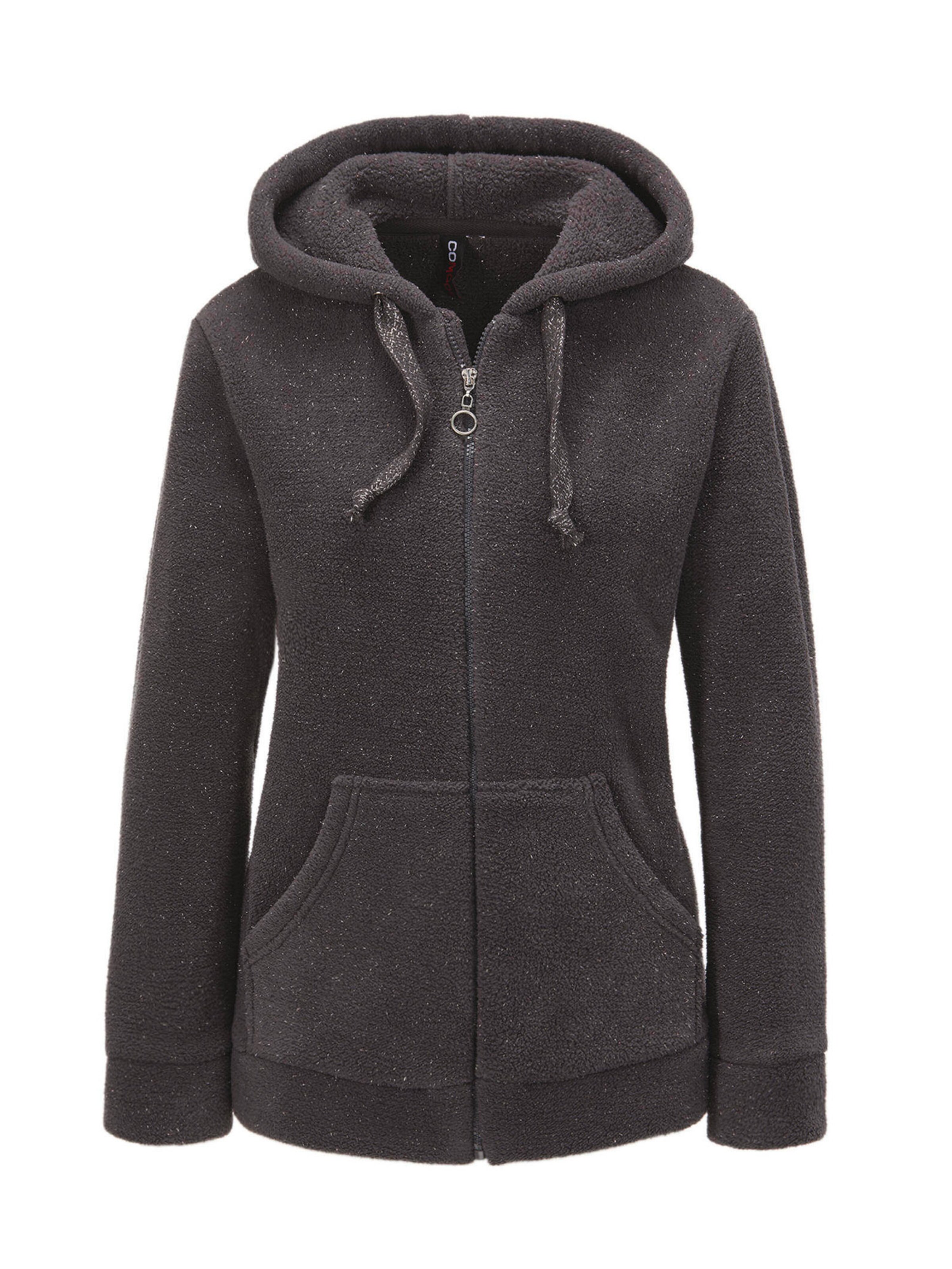 Goldner Fleece jas in Grijs: voorkant