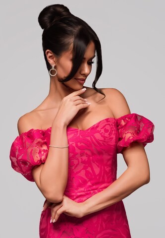 Ombre Cocktailjurk in Roze