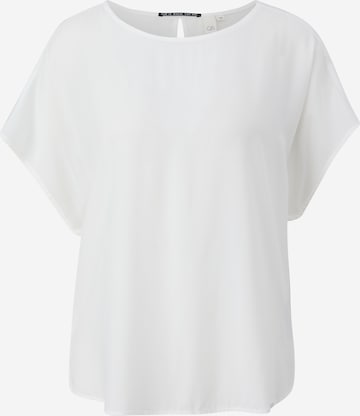 T-shirt QS en blanc : devant