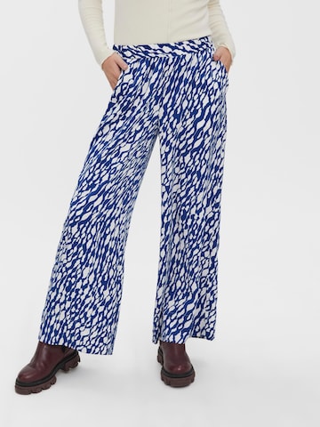 VERO MODA Wide leg Broek 'DAISY' in Blauw: voorkant