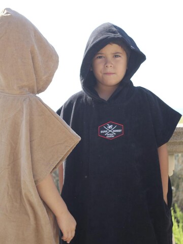 Surf Monkey Fürdőköpeny 'Surf Cotton Poncho kids' - fekete