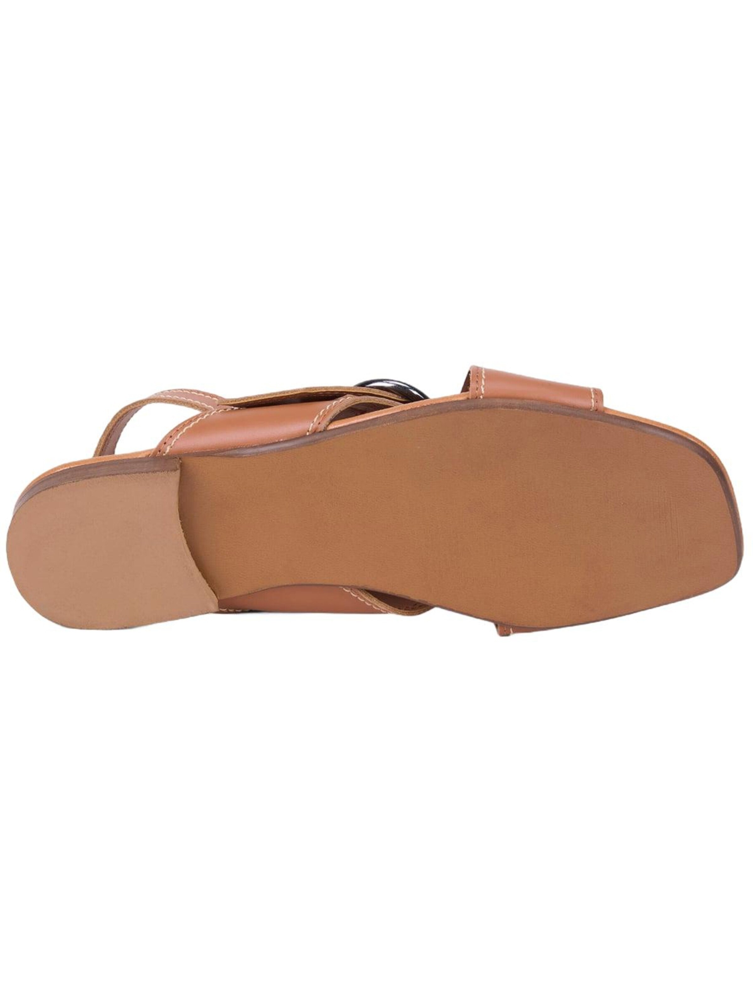 Desa Sandals 'Sandalen mit gekreuzten Riemen' in Brown