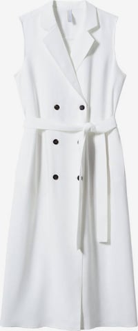 MANGO Košilové šaty 'Dorotea' – bílá: přední strana
