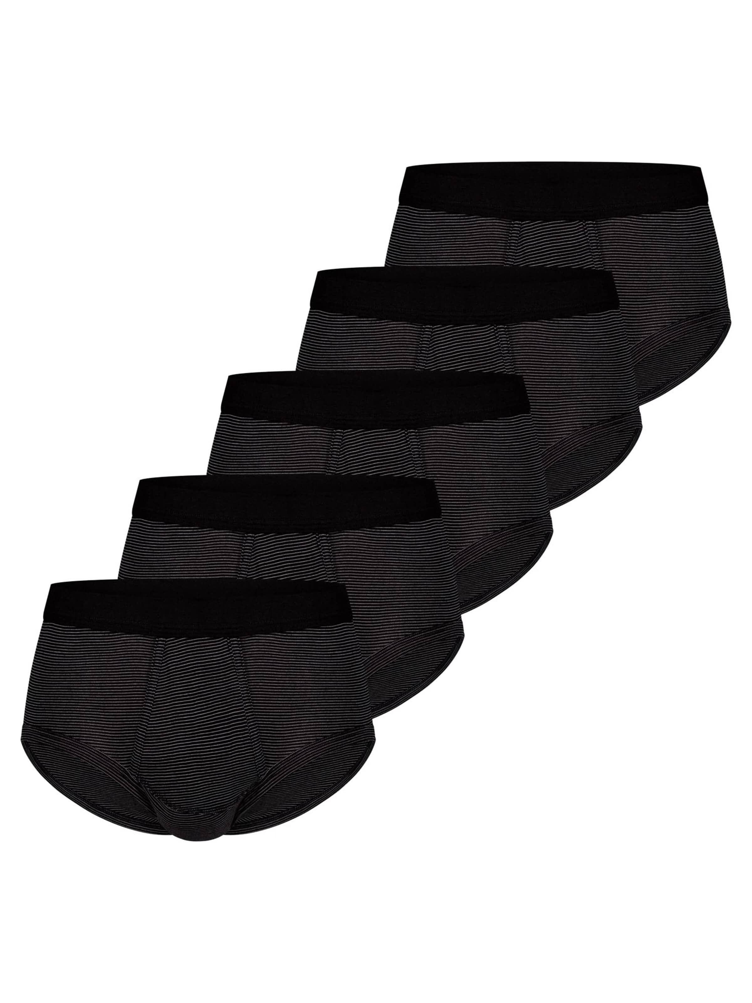 ESGE Panty 'Feinripp Ringel' in Black: front