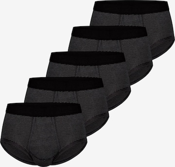 ESGE Panty 'Feinripp Ringel' in Black: front