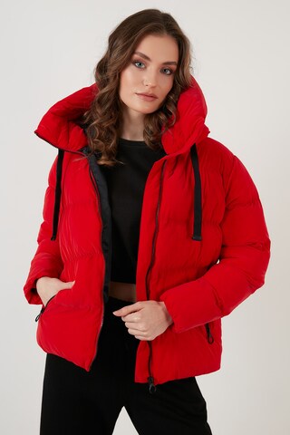 LELA Between-Season Jacket in Red: front