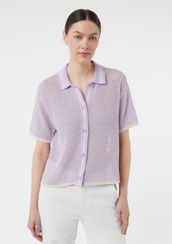 Cardigan comma casual identity en violet : devant