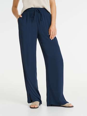 OPUS Wide leg Broek 'Mikali' in Blauw: voorkant