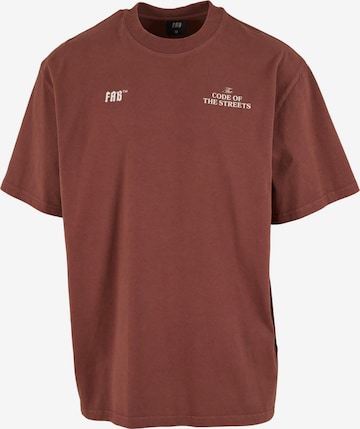 T-Shirt 'Code' Fast & Bright en marron : devant